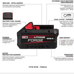 Bateria Milwaukee M18 FORGE 8.0