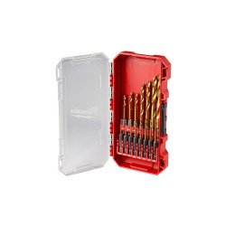 Juego de Brocas aptas para impacto Milwaukee Shockwave Red Helix  Titanio 15 piezas 48-89-4670