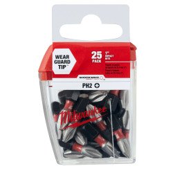 Set 25 Puntas de impacto PH2 1"  MILWAUKEE Shockwave  48-32-4604