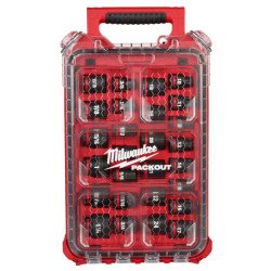 Set de 27 dados de impacto de 1/2" Métricos y SAE Milwaukee Shockwave Impact Duty