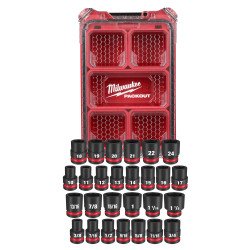 Set de 27 dados de impacto de 1/2" Métricos y SAE Milwaukee Shockwave Impact Duty