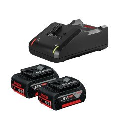 Kit de 2 baterias 18V de 4ah y cargador Rápido Bosch