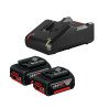 Kit de 2 baterias 18V de 4ah y cargador Rápido Bosch