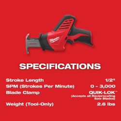 Sierra sable inalambrica compacta Milwaukee M12 2420-20