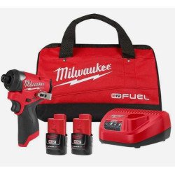 Kit Atornillador de impacto hex 1/4" Milwaukee M12 Fuel 3ra gen 3453-22